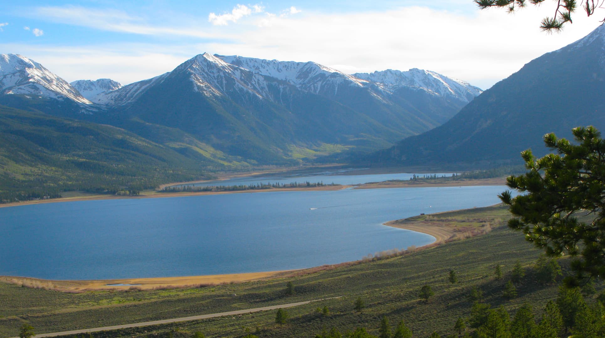 Collage of images of Twin Lakes and People